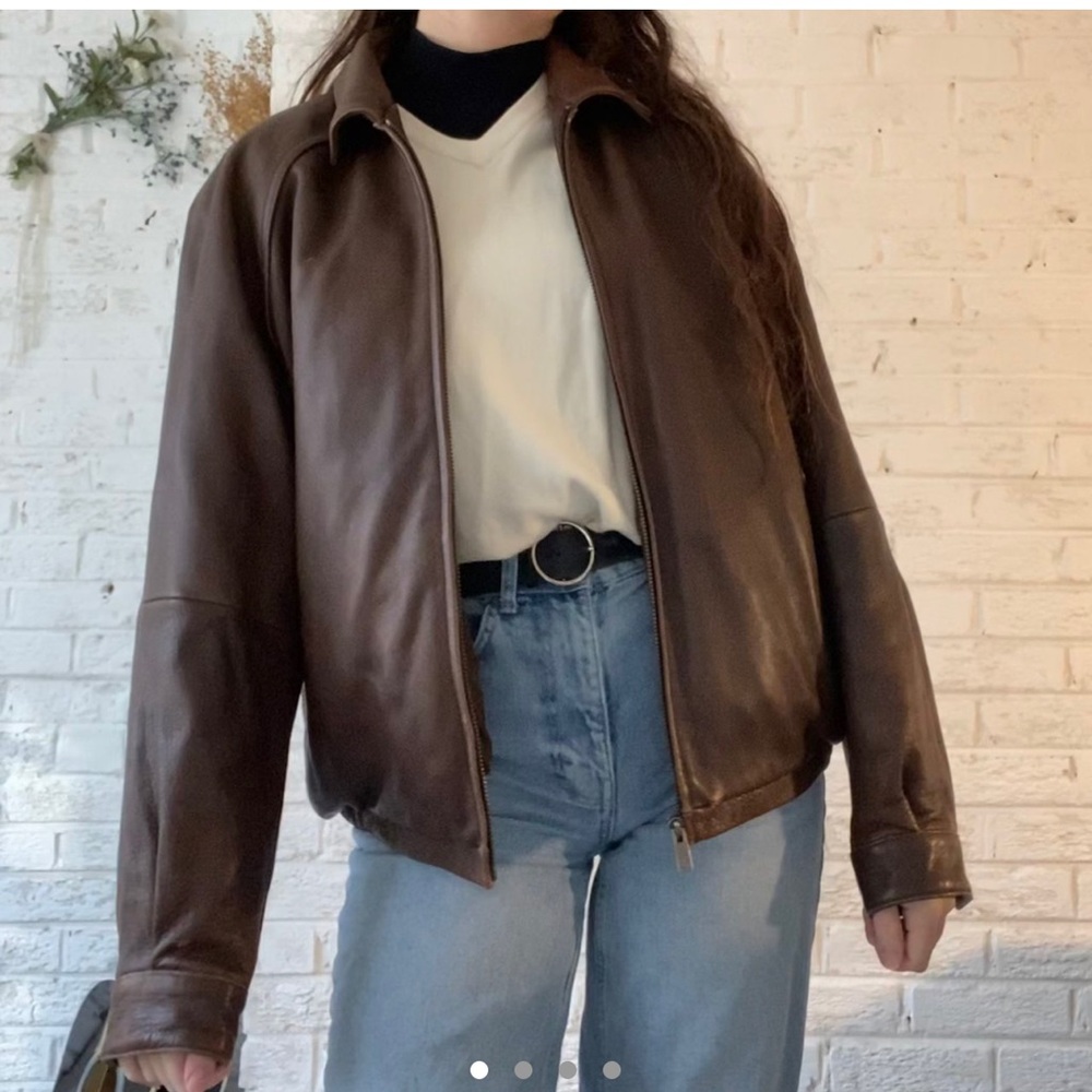 VINTAGE Wilson’s Brown Leather Jacket with Detachable Thinsulate Vest